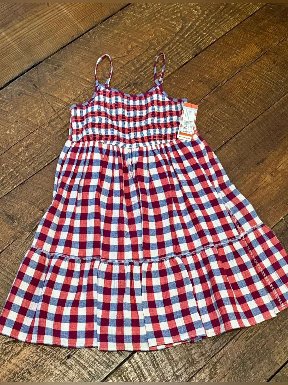 Cat & Jack Red White & Blue Dress Sz 10/12